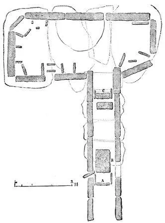 Fig 10Groundplan of passage grave near Karleby The irregular lines show - фото 11
