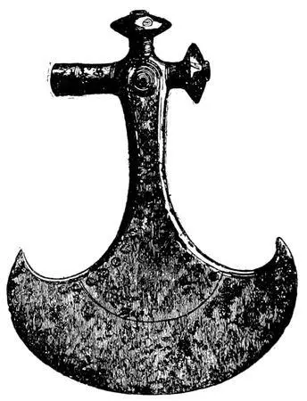 Fig 137Axe of thin layer of bronze⅙ real size cast upon a mould of clay - фото 138
