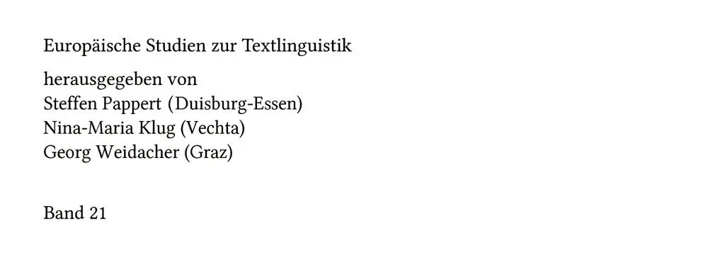 Susanne Kabatnik Leistungen von Funktionsverbgefügen im Text Eine - фото 1