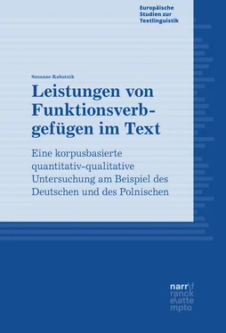 Susanne Kabatnik Leistungen von Funktionsverbgefügen im Text обложка книги