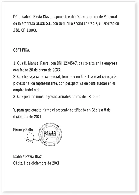 Ejemplo de certificado 5 Elementos de la correspondencia comercial el - фото 13
