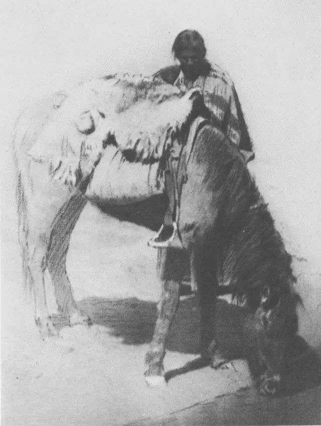 A Drink in the Desert Navaho From Copyright Photograph 1904 by ES Curtis - фото 43