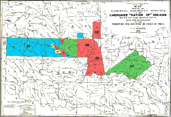 MAP SHOWING THE TERRITORY ORIGINALLY ASSIGNED TO THE CHEROKEE NATION OF - фото 83