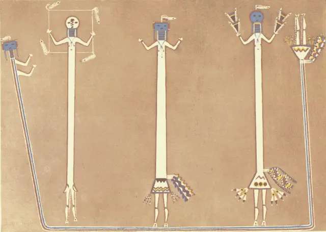 Pĭkéhodĭklad Navaho The first of the four drypaintings used in conducting - фото 67