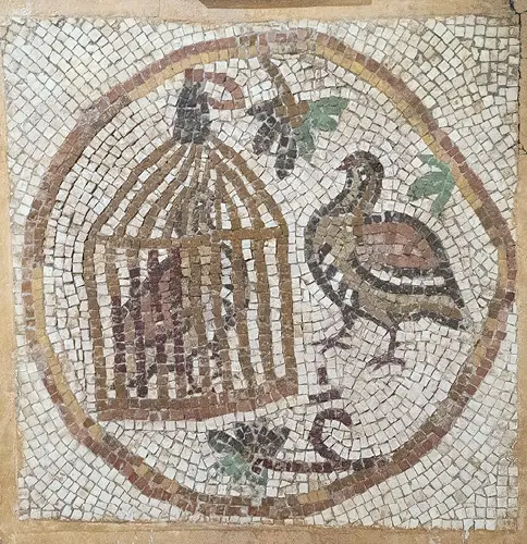 Mosaico romano Amman Jordania Aparece en unas de las fábulas de Esopo circa - фото 2
