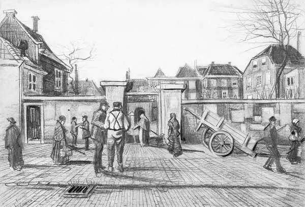 Винсент Ван Гог Вход в Пешотбанк Гаага Рисунок карандаш Март 1882 Музей - фото 21