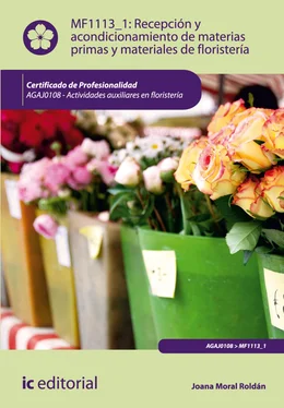 Joana Moral Roldán Recepción y acondicionamiento de materias primas y materiales de floristería. AGAJ0108 обложка книги