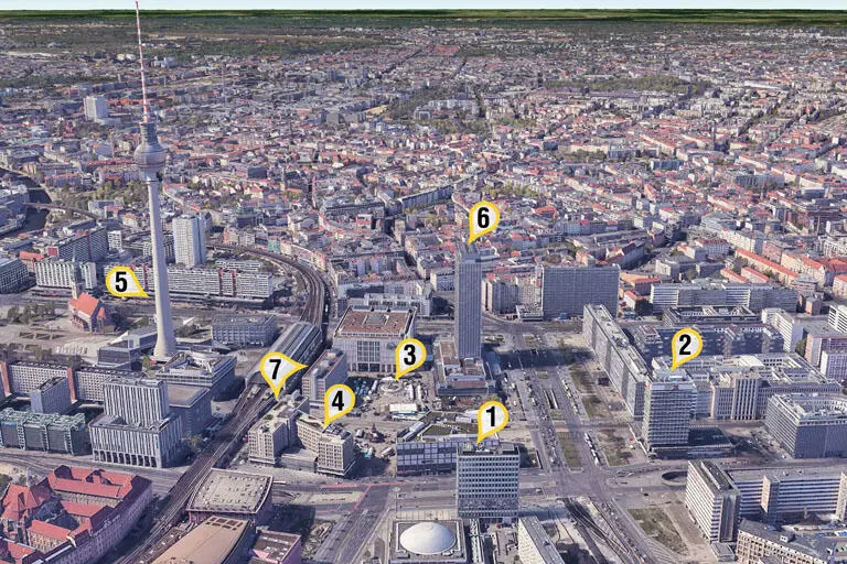 21 Alexanderplatz oggi 1 Casa degli Insegnanti 2 Casa del Viaggio 3 - фото 22