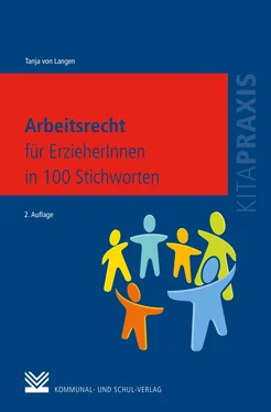 Tanja von Langen Arbeitsrecht für ErzieherInnen in 100 Stichworten обложка книги