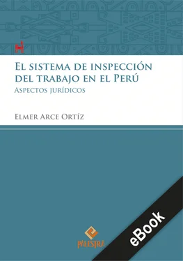 Elme Arce-Ortíz El sistema de inspección del trabajo en el Perú обложка книги