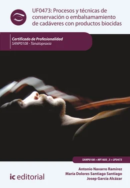 Antonio Navarro Ramírez Procesos y técnicas de conservación o embalsamamiento de cadáveres con productos biocidas. SANP0108 обложка книги