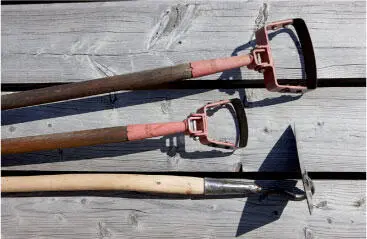 Pendelhacke groß 16 cm klein 12 cm und Schere Dreizack Gartenhaue und - фото 38