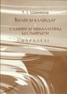 Таццяна Шамякіна Кітайскі каляндар і славянскі міфалагічны бестыярыум обложка книги