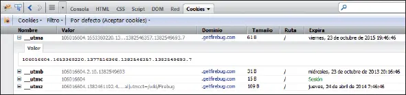 Pestaña Cookies Actividades 5 Instalar Firebug en el navegador Firefox 6 - фото 67