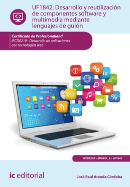 José Raúl Aranda Córdoba Desarrollo y reutilización de componentes software y multimedia mediante lenguajes de guión. IFCD0210 обложка книги