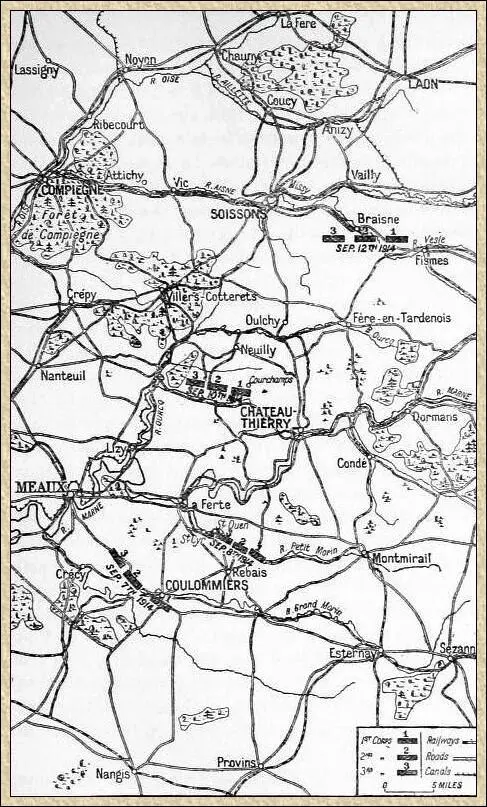 British Advance during the Battle of the Marne On September 7 the British and - фото 8