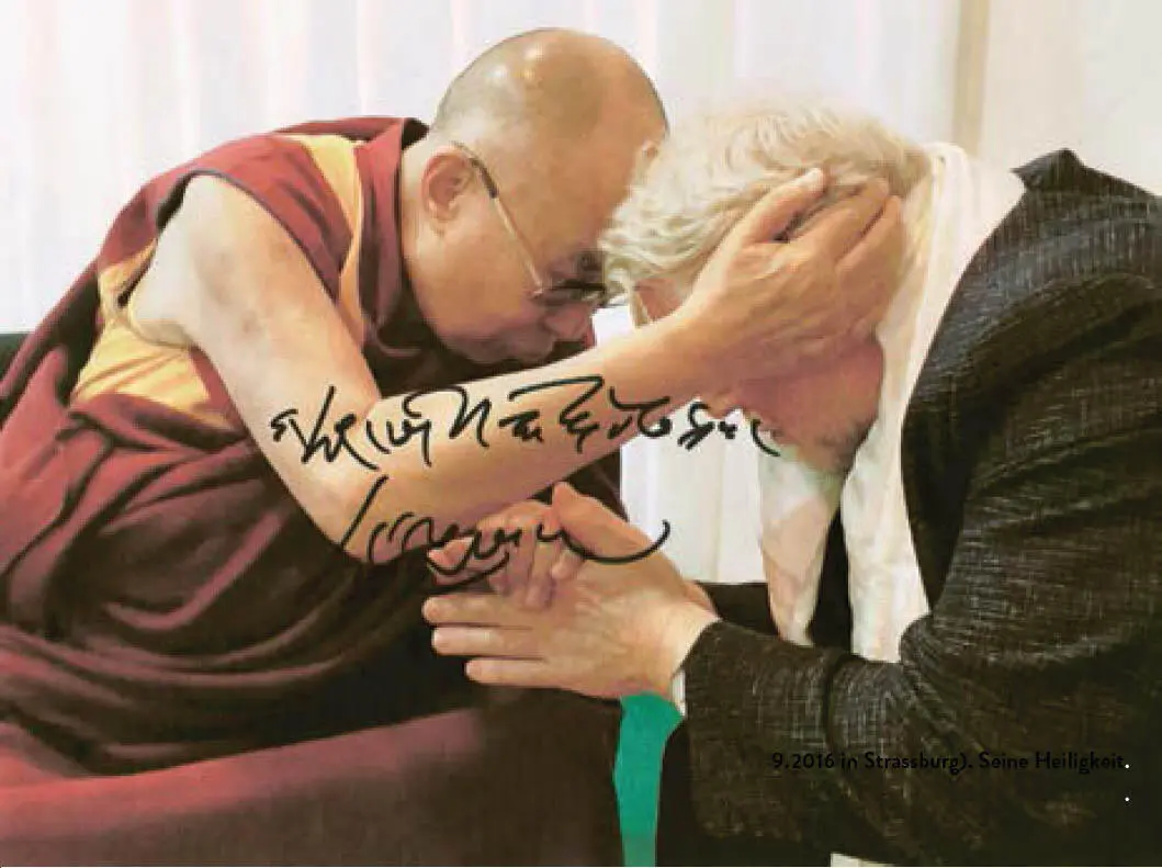 Der Dalai Lama segnet Walo Kamm bei einer Privataudienz 1892016 in - фото 16
