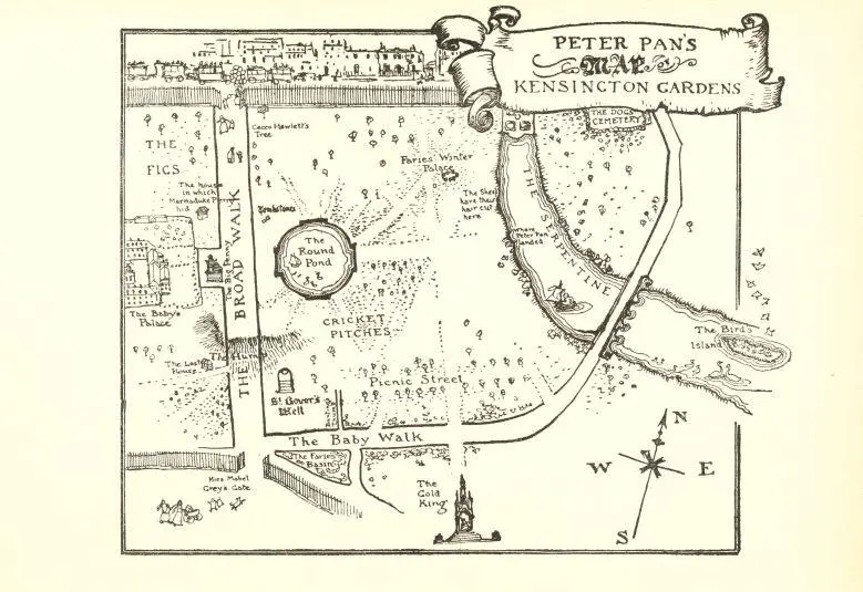 Map of Peter Pans Kensington Gardens I The Grand Tour of the Gardens Table - фото 3