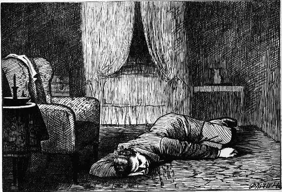 He had rolled a handkerchief round his head and his face was set and lowering - фото 28