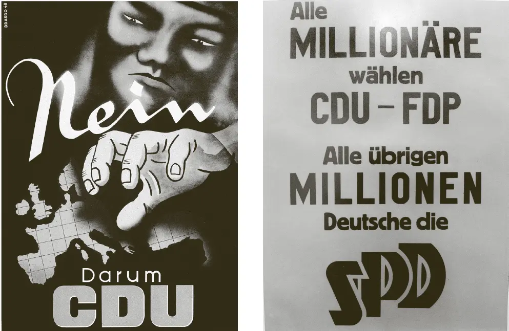 Wahlplakate aus dem Bundestagswahlkampf 1949 Die Union mobilisiert die Ängste - фото 18