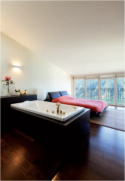 Ejemplo de dormitorio con jacuzzi instalación complementaria que crea valor - фото 31