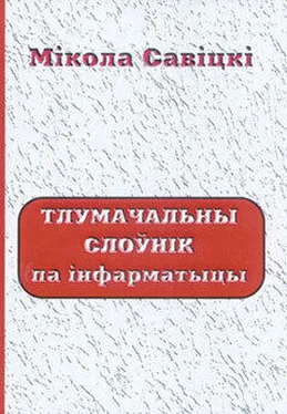 Мікола Савіцкі Тлумачальны слоўнік па інфарматыцы обложка книги