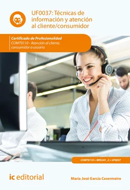 María José García Casermeiro Técnicas de información y atención al cliente/consumidor. COMT0110 обложка книги