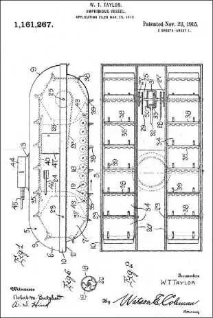 Патент на амфибийное судно полученный Уильямом Тейлором в 1915 г США - фото 10