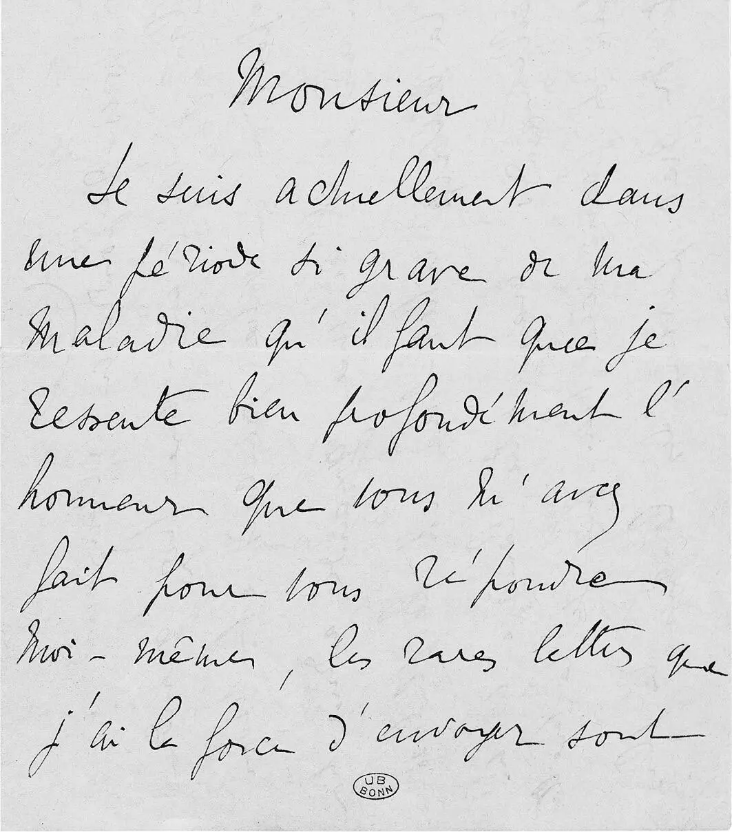 Brief von Marcel Proust an Ernst Robert Curtius gestempelt am 8 März 1922 - фото 4