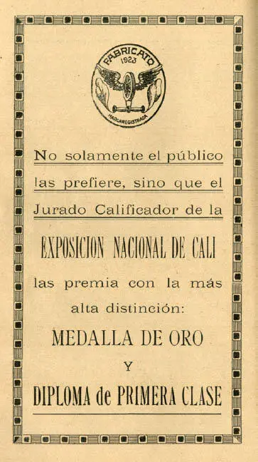 Aviso publicado con motivo del premio que recibió Fabricato en la Exposición - фото 33
