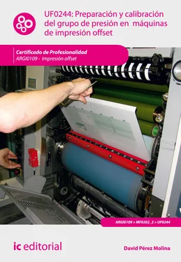 David Pérez Molina Preparación y calibración del grupo de presión en máquinas de impresión offset. ARGI0109 обложка книги