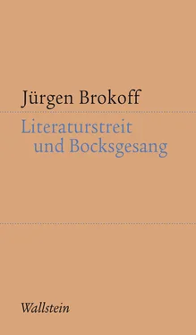 Jürgen Brokoff Literaturstreit und Bocksgesang обложка книги