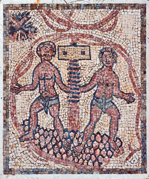 Mosaico de época romana donde se representa la obtención del vino El - фото 22