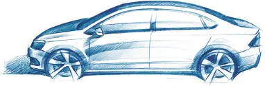 Boceto de un vehículo Prototipo El ensamblaje de piezas se realiza en las - фото 155