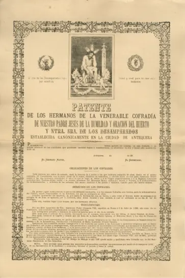 Patente de hermano de la Cofradía de la Humildad 188 De esta época es el - фото 12