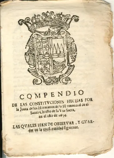 Reglas de la Cofradía de la Vía Sacra Impreso 1674 Cofradía de la Santa Cruz - фото 10