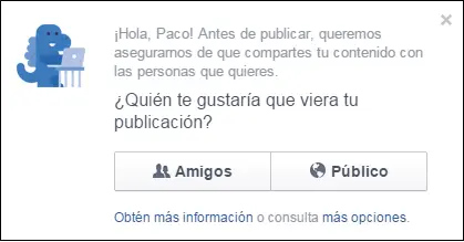 Seleccionar el tipo de audiencia en las actualizaciones es una forma de - фото 7