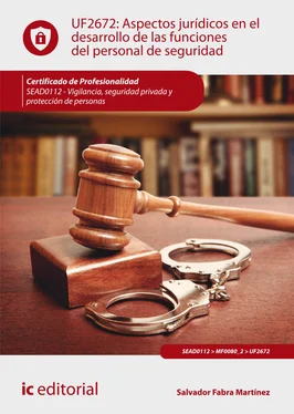 Salvador Fabra Martínez Aspectos jurídicos en el desarrollo de las funciones del personal de seguridad. SEAD0112 обложка книги