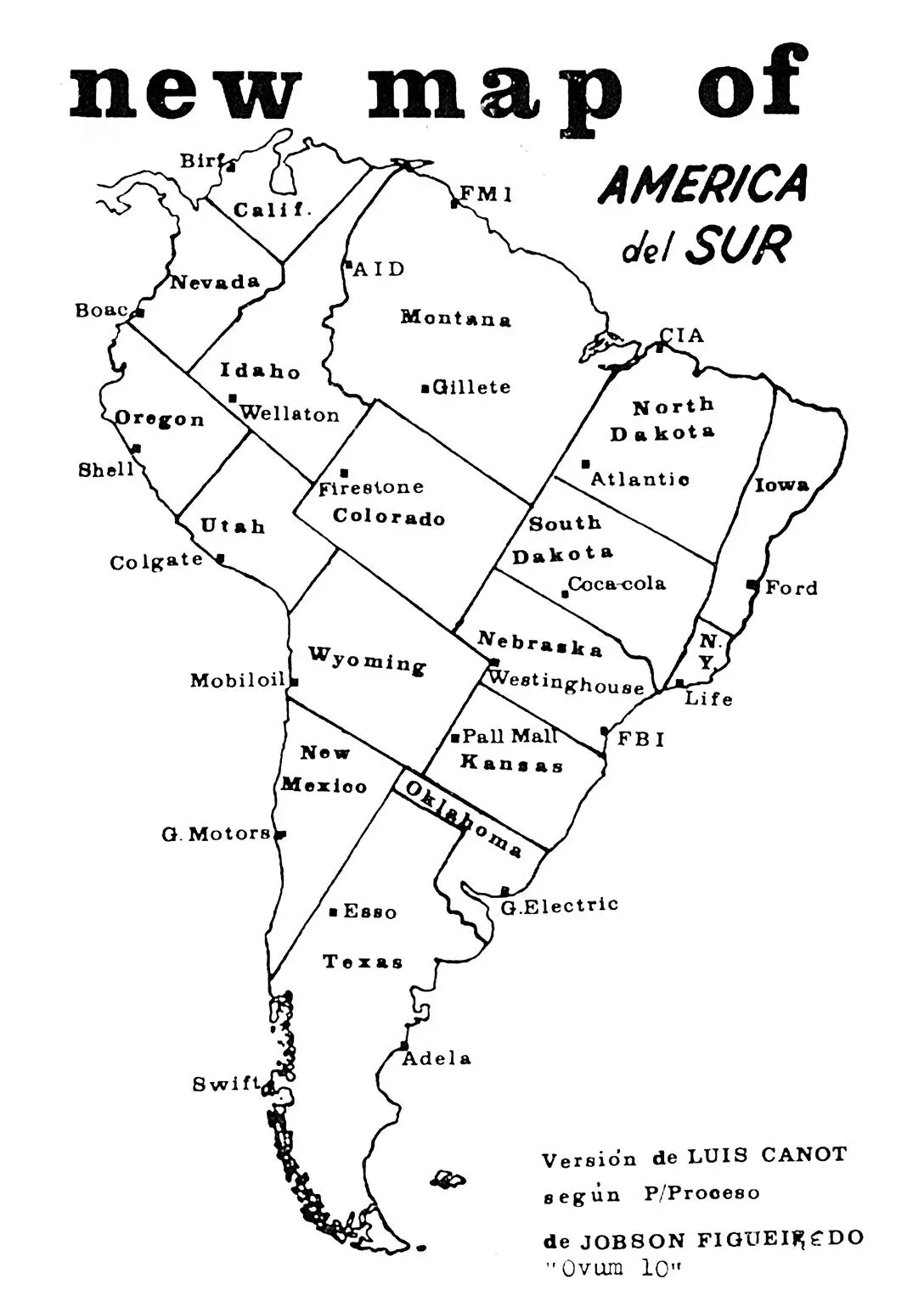 Interpretación del mapa de América del Sur Colombia Caricatura de Nadaísmo - фото 12
