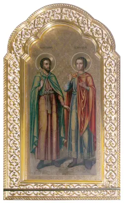 Икона святых мучеников Флора и Лавра Ямщицкая служба была трудной и опасной - фото 6