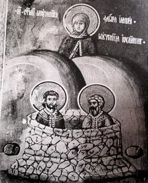 Икона обретения святых мощей мучеников Флора и Лавра По устному преданию - фото 51