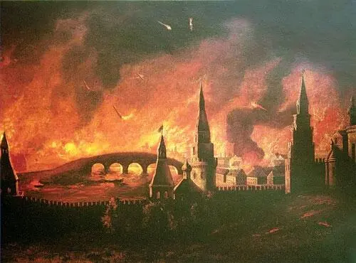 Пожар Москвы 1812 года Неизвестный художник Начало XIX века При московском - фото 32