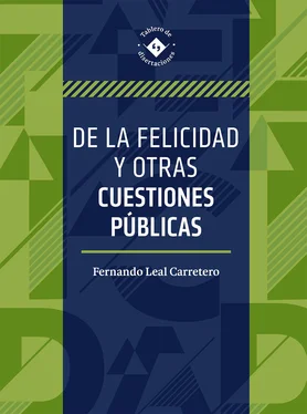 Fernando Miguel Leal Carretero De la felicidad y otras cuestiones públicas обложка книги