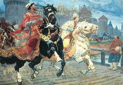 Иван царевич на прогулке с опричниками М Авилов Вероятно святитель Филипп не - фото 30