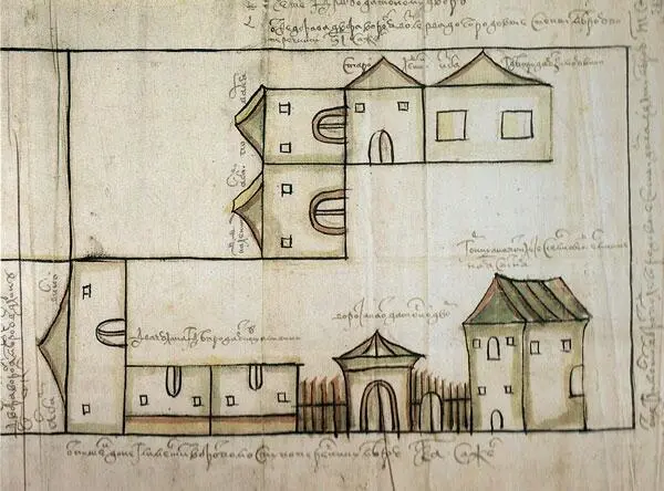 Чертеж Государеву отдаточному двору у Неглинных ворот 1680е годы Первая - фото 20