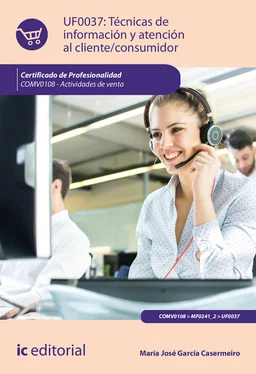 María José García Casermeiro Técnicas de información y atención al cliente/consumidor. COMV0108 обложка книги