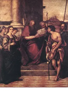 San Juan Crisóstomo y Santos de Sebastiano del Piombo 1509 Fuente Attilios - фото 6