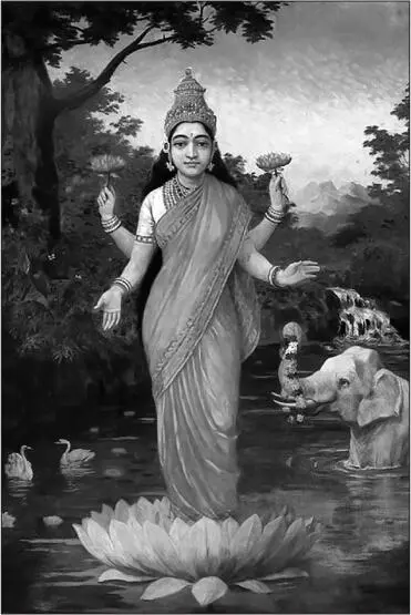 Abbildung 4 Raja Ravi Varma 20 18481906 Die Göttin Lakshmi entsteigt dem - фото 44