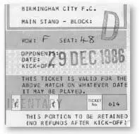 Dokument einerSchulungsfahrt Ticket aus Birmingham Aber Hooligan Das klang - фото 3