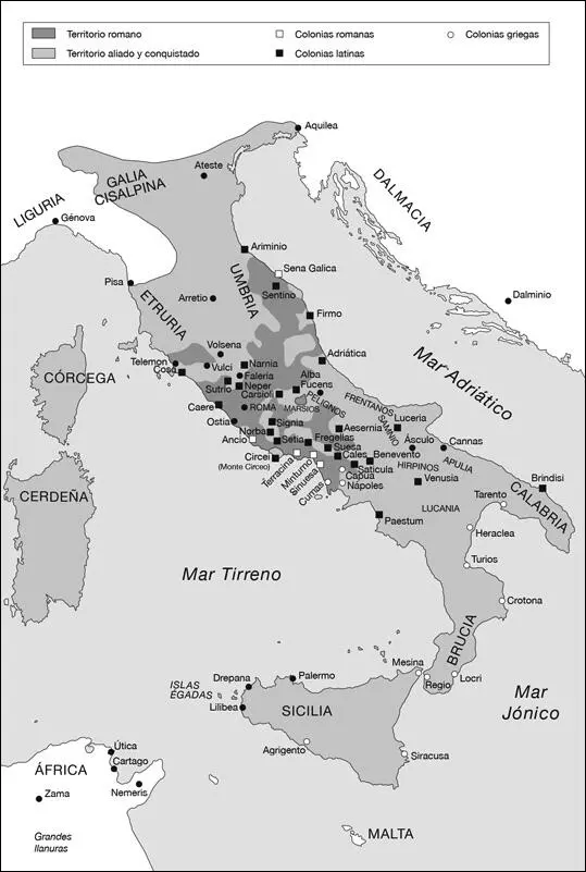 La península itálica en época de la Guerra de Aníbal El Mediterráneo en época - фото 2